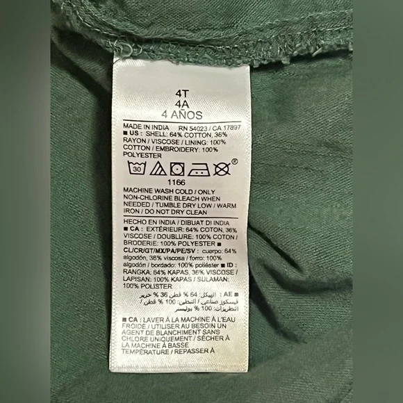 Old Navy Cute Forest Green Toddler Casual Dress Size 4T Fall Long Sleeve Girly - Picture 4 of 6